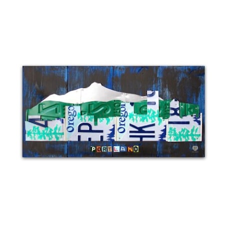 Design Turnpike 'Portland Skyline License Plate' Canvas Art,24x47